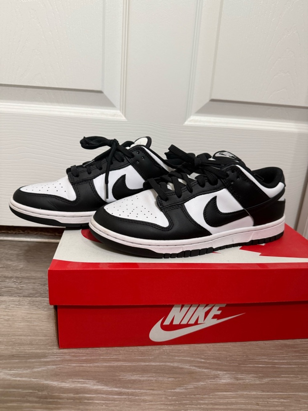 Nike Black and White Panda Dunk Low Top Sneakers